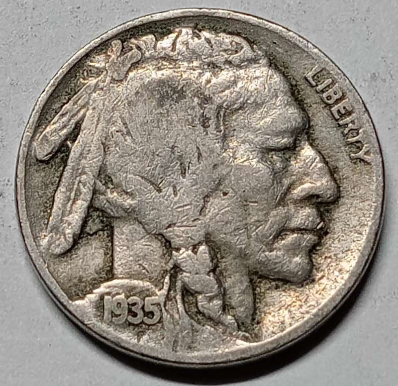 USA 1935 5 CENTS -BUFFALO NICKEL - GOOD DETAILS