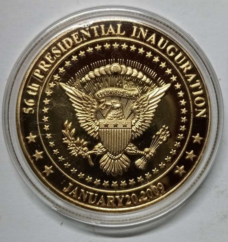 2009 President Barack Obama inauguration medal - Gold Plated