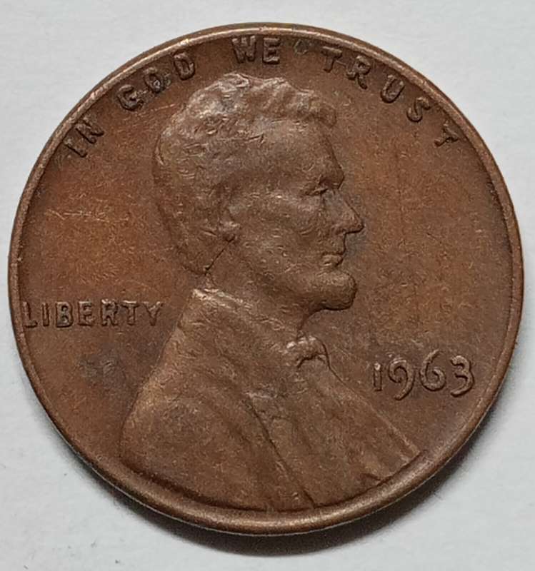 1963 USA 1 CENT -Lincoln Wheat Penny