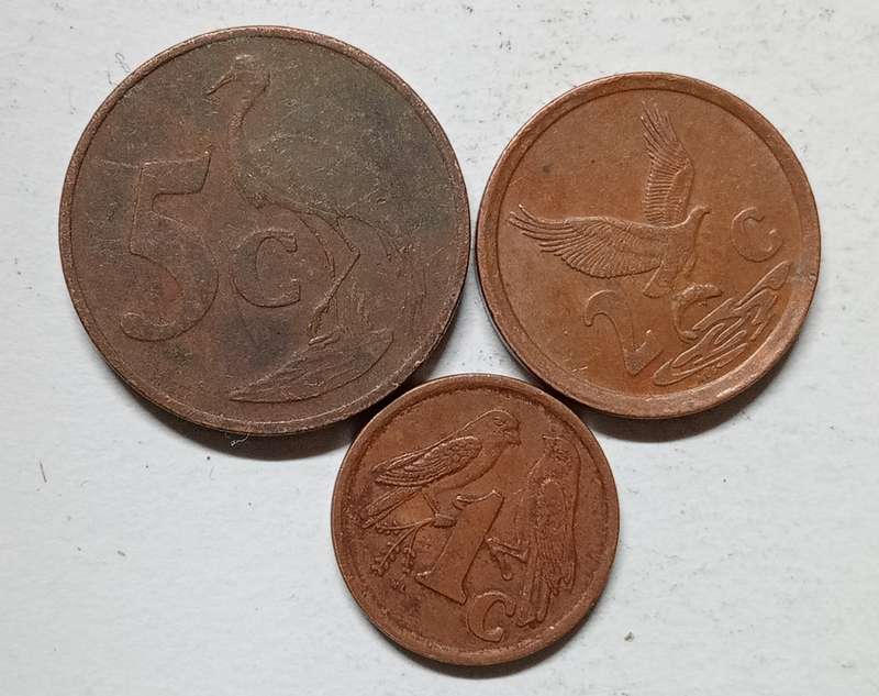 1998 COLLECTION 1 CENT, 2 CENT AND 5 CENT