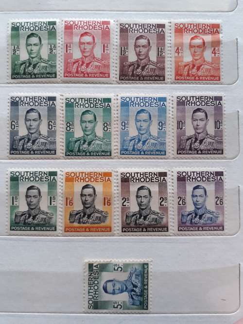 SOUTHERN RHODESIA - 1937 King Gerorge VI - MINT FULL SET! - see scans
