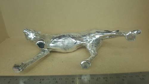 Statement Piece !  Cheetah Walking Ornament In Silver Finish