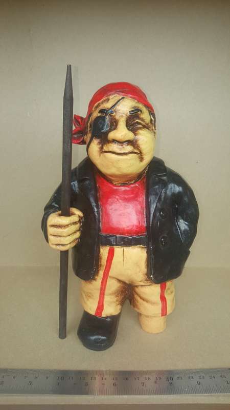 Elweco Giftware - Polyresin - Pirate Holding Wooden Stake