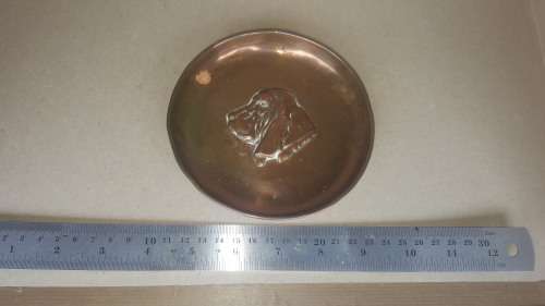 Vintage! Copper Plaque - Dachshund Plate - Wall Hanging
