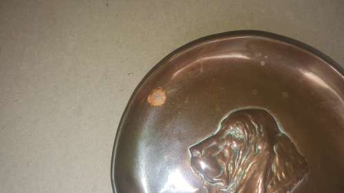 Vintage! Copper Plaque - Dachshund Plate - Wall Hanging
