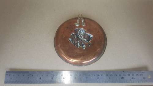 Vintage! Copper Plaque - Dachshund Plate - Wall Hanging