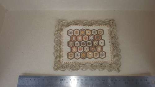 Vintage! - French Tapestry Doily - Honeycomb Design
