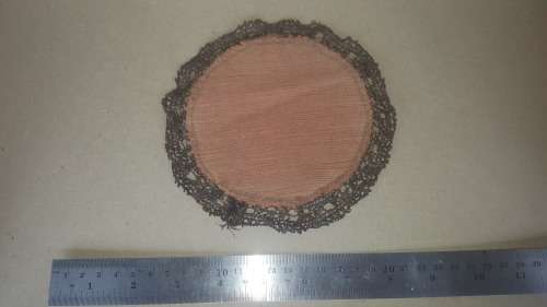 Antique! - French Tapestry Doily - Rose Velvet