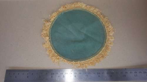 Antique! - French Tapestry Doily - Teal Velvet