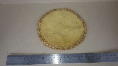Antique! - French Tapestry Doily - Yellow Velvet