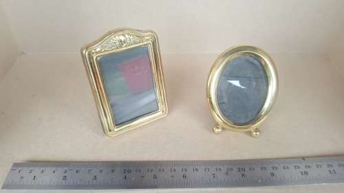Vintage! - Pair of Ornate Gold Plated / Brass Photo Frames