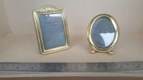 Vintage! - Pair of Ornate Gold Plated / Brass Photo Frames
