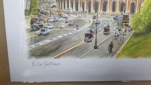 Signed  and titled Print of original painting - Rome Colosseum