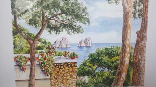 Nuccio Aert - Marina Piccola Faraguoni Italy - Signed Print