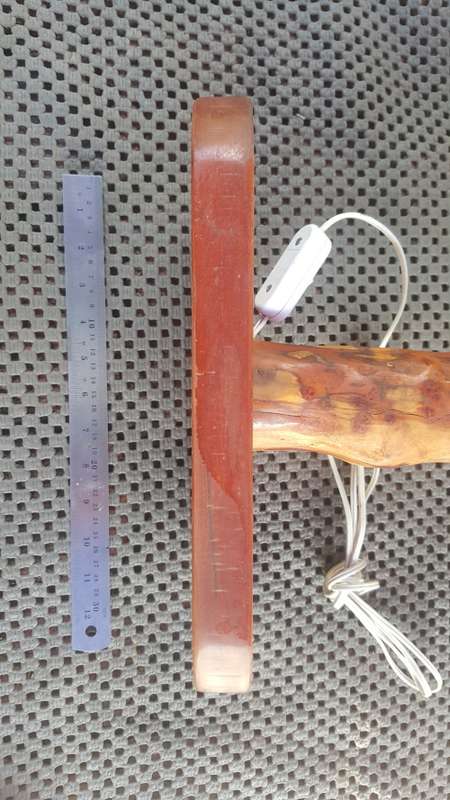 WOODEN TABLE LAMP - DRIFTWOOD BOG WOOD - UNIQUE RUSTIC ART - BULB AND SHADE