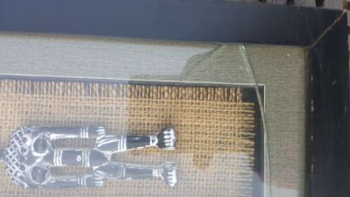 Wall Décor - Box Frame - Tribal African Man (Glass Cracked)