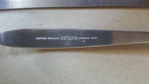 Vintage! - BUTLER - Sheffield, England -Split Tip Serving Spoon / Spork