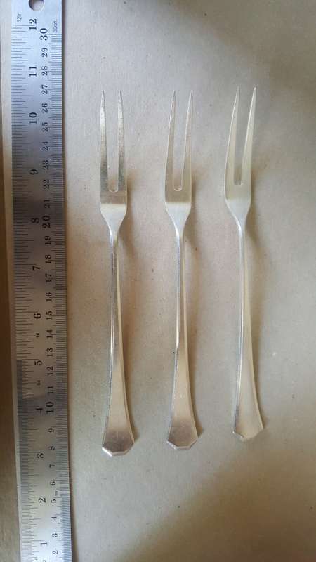 Vintage - WMF - German - 2 Pronged Oyster Forks - Set Of 3