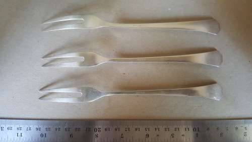 Vintage - WMF - German - 2 Pronged Oyster Forks - Set Of 3