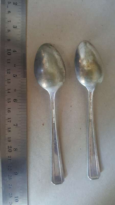 Vintage - Silver Plated - Pair Of Spoons