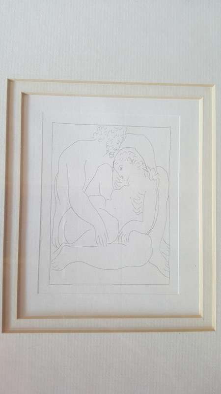 Greek / Roman Line Art Print - Love Scene