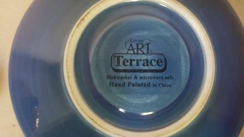 Vintage! Living Art | Terrace - Stoneage Handpainted Cup And Saucer Double Set.