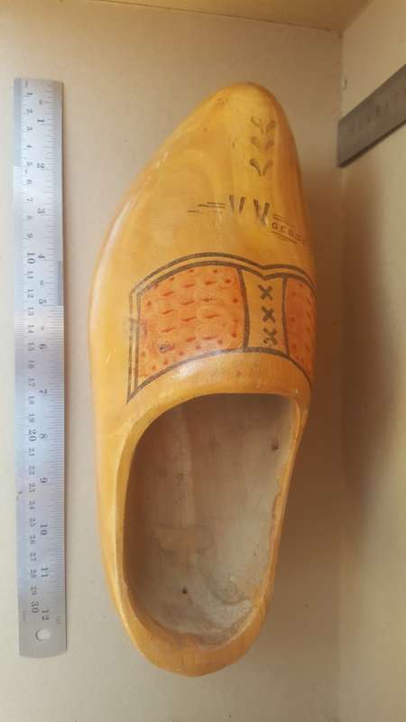 Large Vintage Dutch Wooden Clog