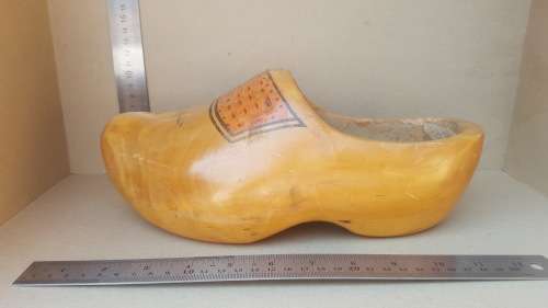 Large Vintage Dutch Wooden Clog