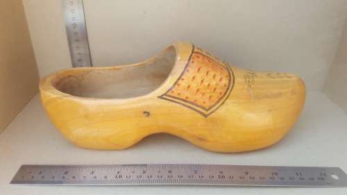 Large Vintage Dutch Wooden Clog