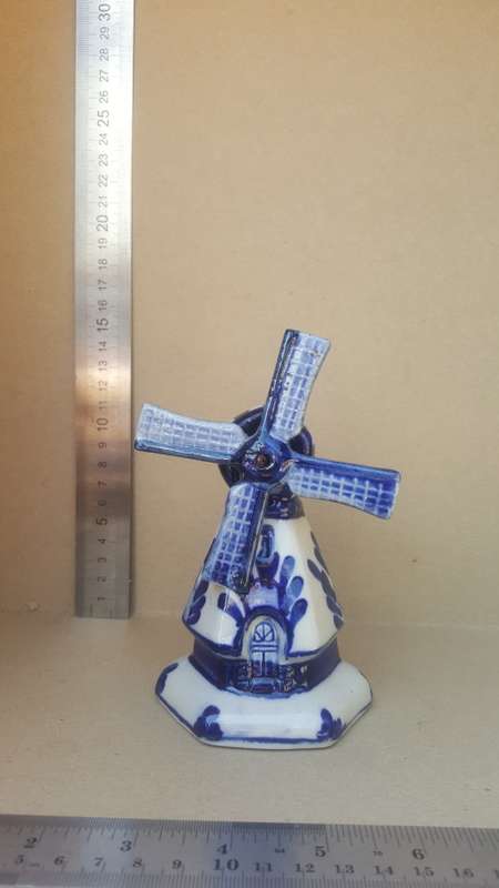 RARE !! Delft Blue and White Porcelain - Dutch Windmill (For Eldon only)