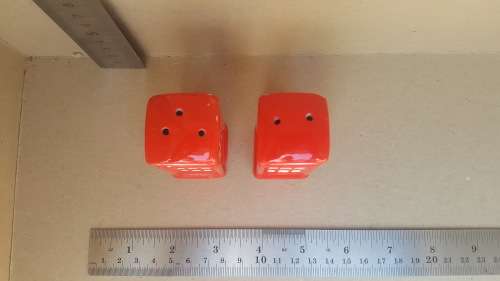 Vintage! Red Ceramic - London Telephone Booth - Salt and Pepper Shakers