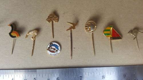 Job Lot - Vintage - Gold Plated - Airline Pins