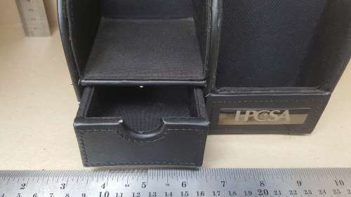 (HPCSA) Health Professionals Council SA - Leather (Faux/PU?) Desk Organizer