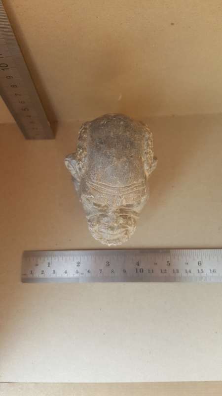 Hand-Carved! African Stone Bust - Old Man Sculpture