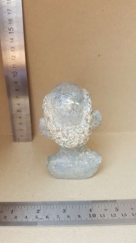 Hand-Carved! African Stone Bust - Old Man Sculpture