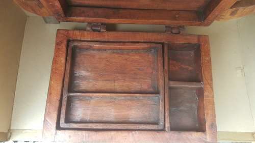 Vintage! Hand-Carved! African Wooden Jewelry Box - Fish Themed