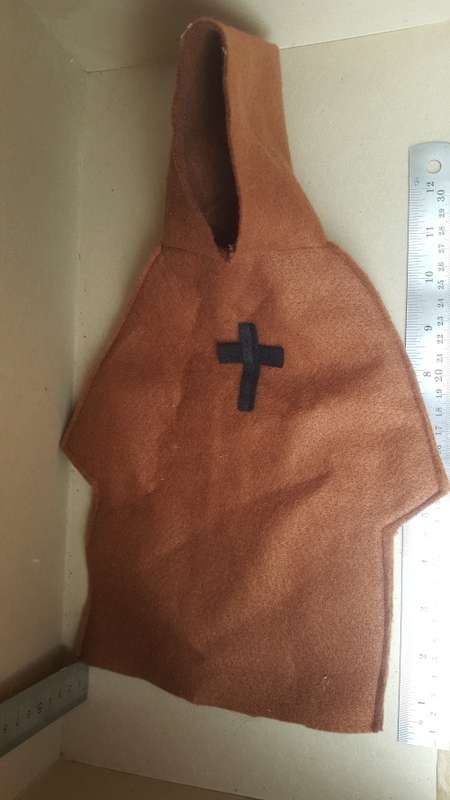 Nativity Craft - Hooded Christian Cross- Felt Hand Puppet