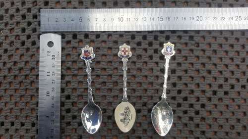Lot Of Souvenir Spoons!  Set Of 3 English Silver Plated Spoons