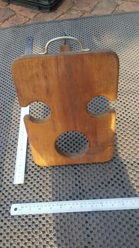 Outdoor Wooden Wine Glasses And Bottle Holder/Stand