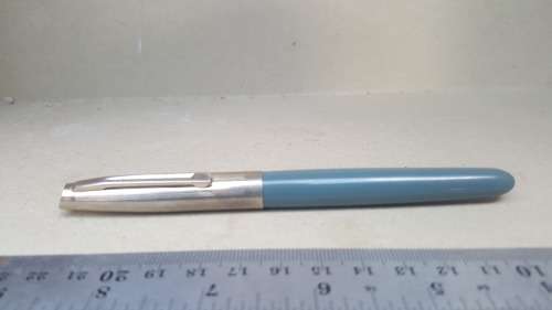 RARE! Early Parker 21 Fountain Pen - Inverted Ridge Clip ? - Aerometric - Fountain Pen - Dove Grey