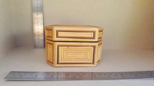 Bamboo Beach Hut Scene Jewelry Trinket Box