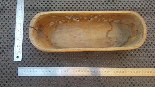 Africana! Olive Wood - Hand Carved Wildlife - Long Bowl - Elephants And Antelopes