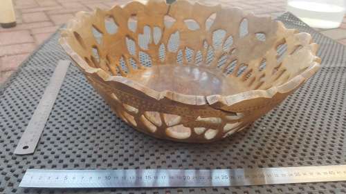 Africana! Olive Wood - Hand Carved - Wildlife - Large Round Bowl