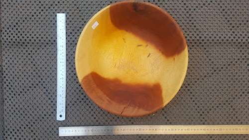 Africana! Large Shallow Wooden Bowl - Hand Made! - Duotone