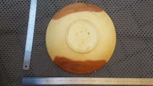 Africana! Large Shallow Wooden Bowl - Hand Made! - Duotone
