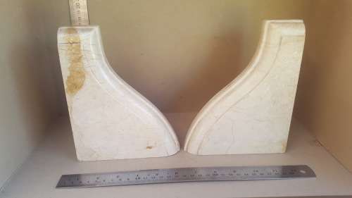 Vintage! Heavy Solid Marble - Bookends
