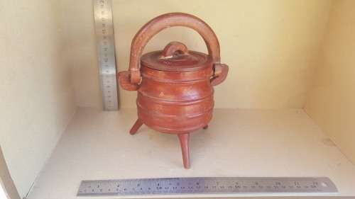 Vintage! Wooden Potjie Pot - Small