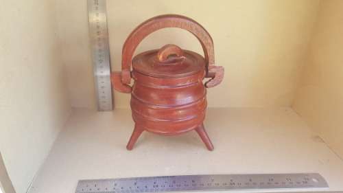 Vintage! Wooden Potjie Pot - Small