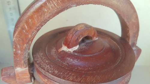 Vintage! Wooden Potjie Pot - Small