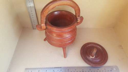 Vintage! Wooden Potjie Pot - Small